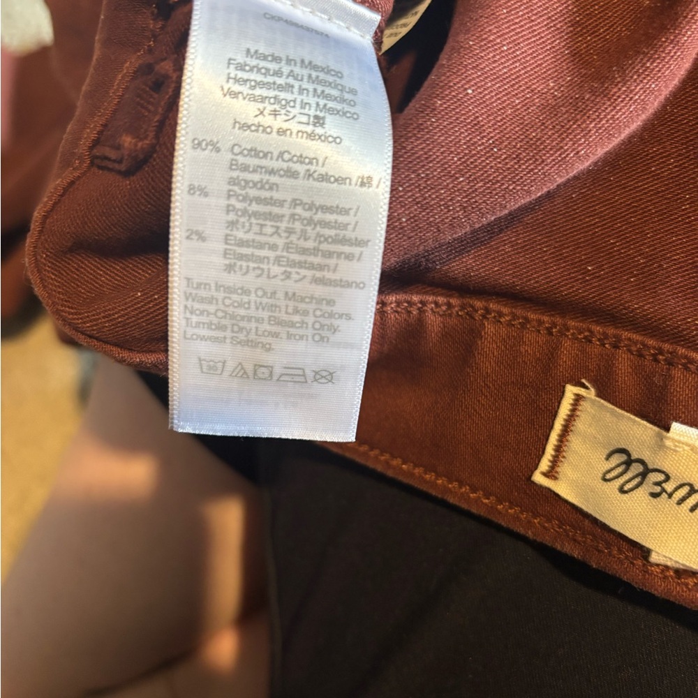 Madewell NWOT High-Waist Rust Brown Wide-Leg Jeans Sz 29 - Picture 9 of 10